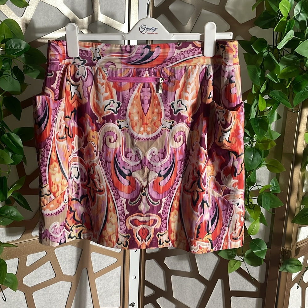 Chico's Skort, Vibrant Pattern, 12 - image 3